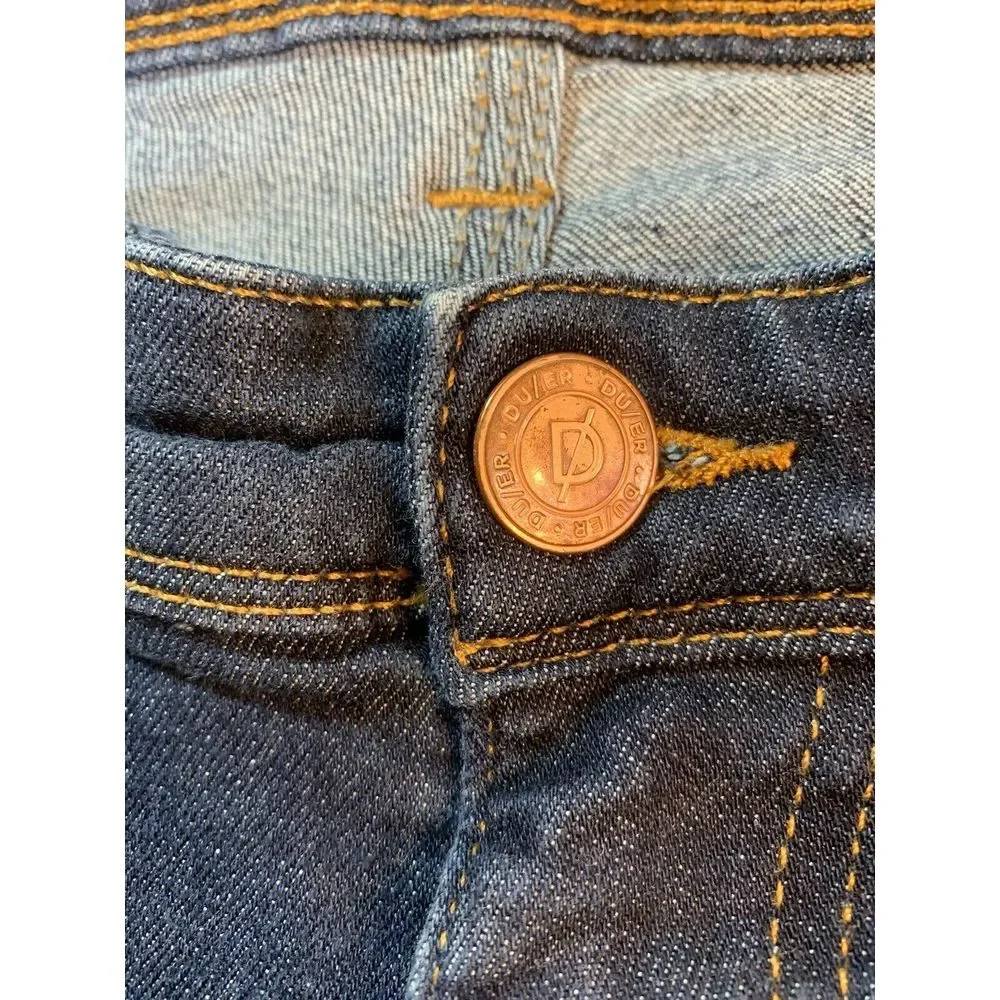 DU/ER DUER Jeans Mens 32X25 Relaxed Fit Taper Blue Denim Minimalist Comfort Prep